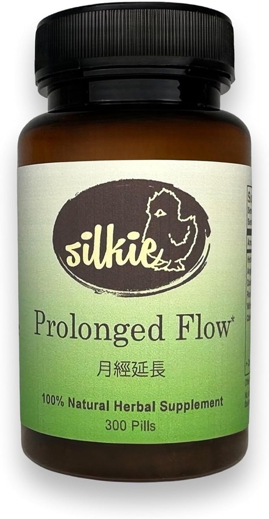 Silkie podaljšan pretok dodatek - Hormonal Balance Podpora, zmanjša & Regulira Menstrual cikel, vroče bliskavice in nočno potenje Relief, 300 Število