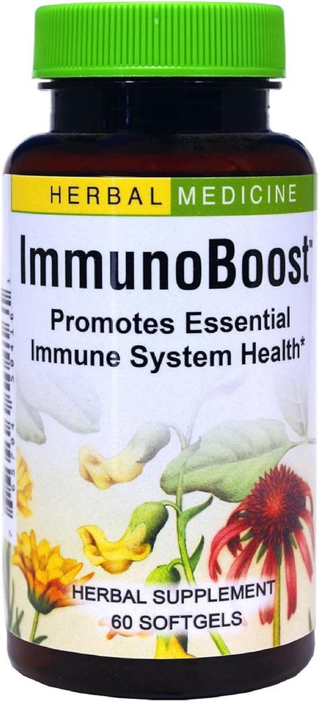 Zelišča Etc. Imunoboost - Zeliščni dodatek za podporo imunskega sistema - Imunska zdravstvena podpora z Echinacea Angustifolia, Astragalus & Calendula - Gluten-free - 60 softgels (60 strežb)