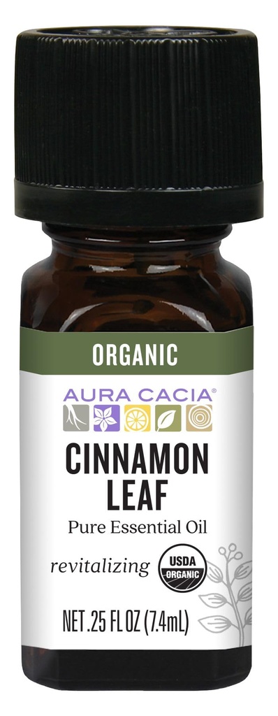 Eterično olje Aura Cacia Organic Cinnamon Leaf, 0,25 Ounce