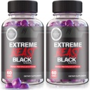 (2 paket) Extreme Beast Black Gumies - Extreme Beast Black dodatek za moške, Dnevna Formula za vrhunsko zmogljivost, Extreme Beast Black Premium Formulation, ExtremeBeast Reviews (120 Gummies)