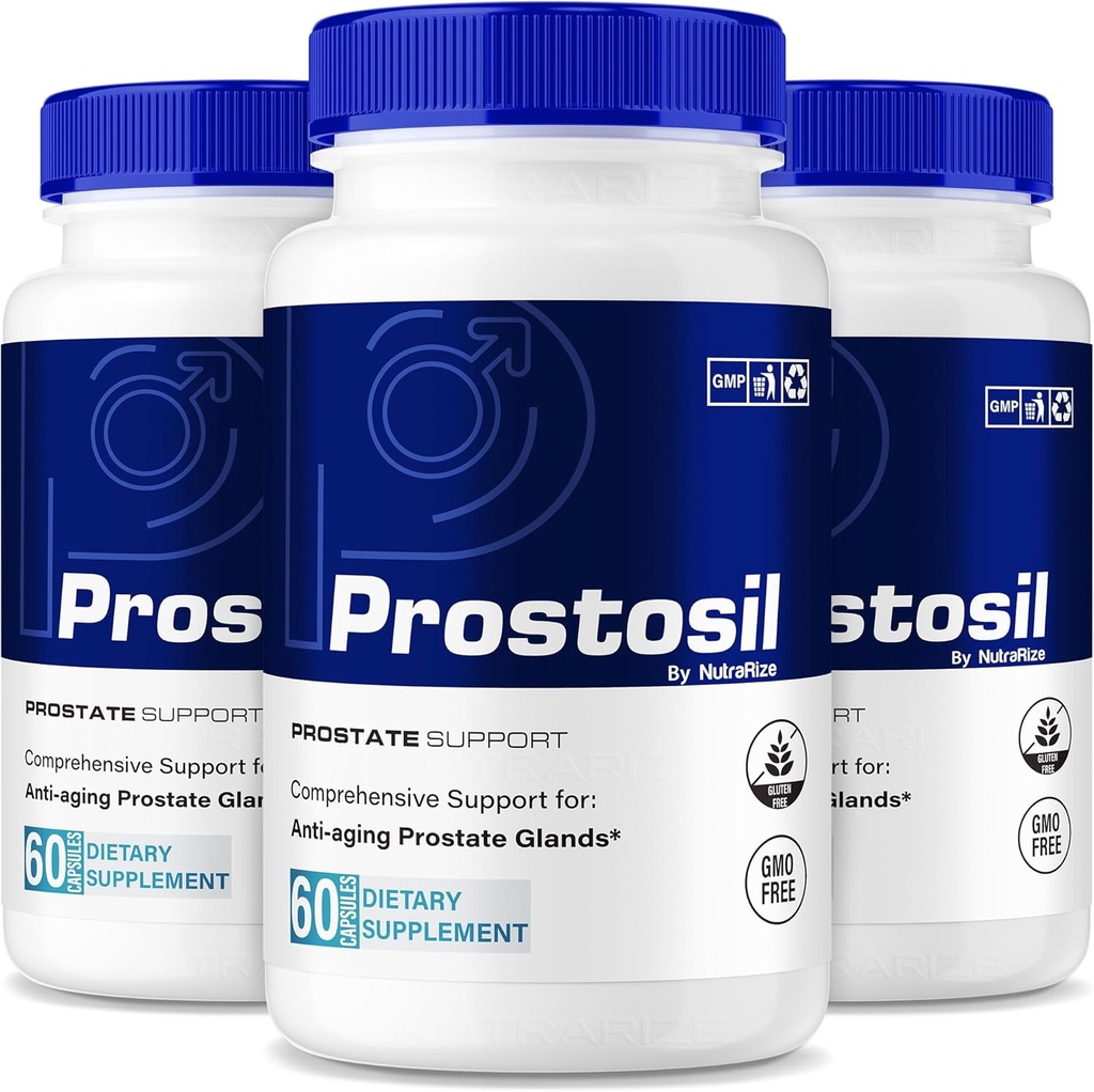 (3 pakiranja) Prostosil Kapsule, Vse naravne Formula za prostatno zdravstveno podporo, Največja moč Zeliščni dodatek za nadzor in splošno zdravje, Prosto sil Vitamin tablete Uradni pregled (180 Kapsule)