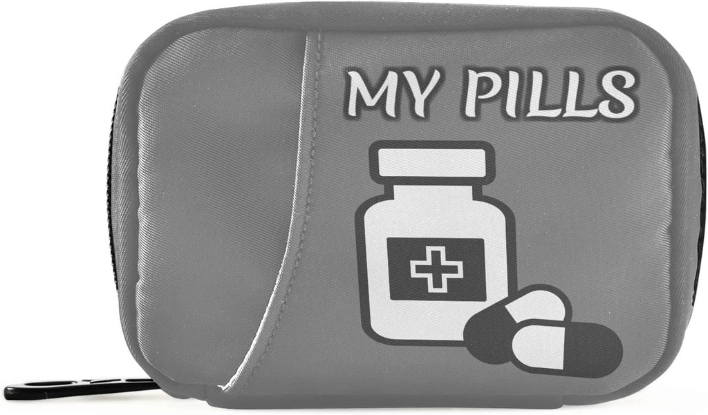Tablete Organizator Medicina tablete Box 7 dan tablete zaboj vrečka potovalne tablete Organizator vrečka z zipper prenosni tedenski primer kompaktna velikost za vitamin dodatek imetnik