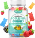 mehkega medveda Kalijev citrat Gumiji, visoka jakost Kalijev citrat 1000mg Podpira noge Cramps & mišice zdravje Kalijev Gumies za odrasle in otroke mešane sadne arome 60