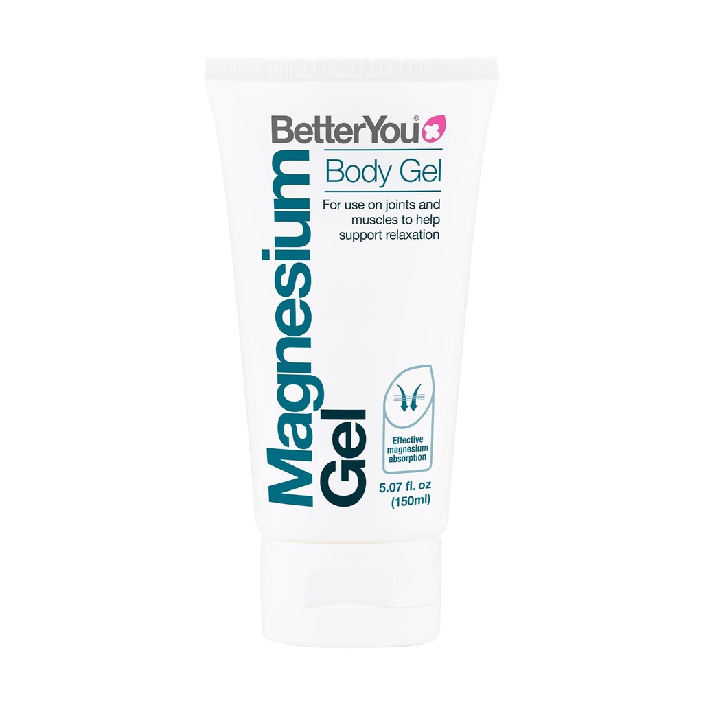BetterYou Magnezij gel - Relaksirajoča mišica Rub - Topical Magnezij za učinkovito absorpcijo - Tense Joint Support in boleče mišice Relief - 5.07 oz