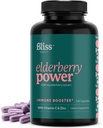 Bezgove jagode z cinkom in vitaminom C za odrasle - Sambucus Elderberry kapsule - 1000 mg ekstrakt, Imunska podpora dodatek za ženske in moške, z antioksidant sadne mešanice, 120 Vegcaps, 60 dnevna zaloga