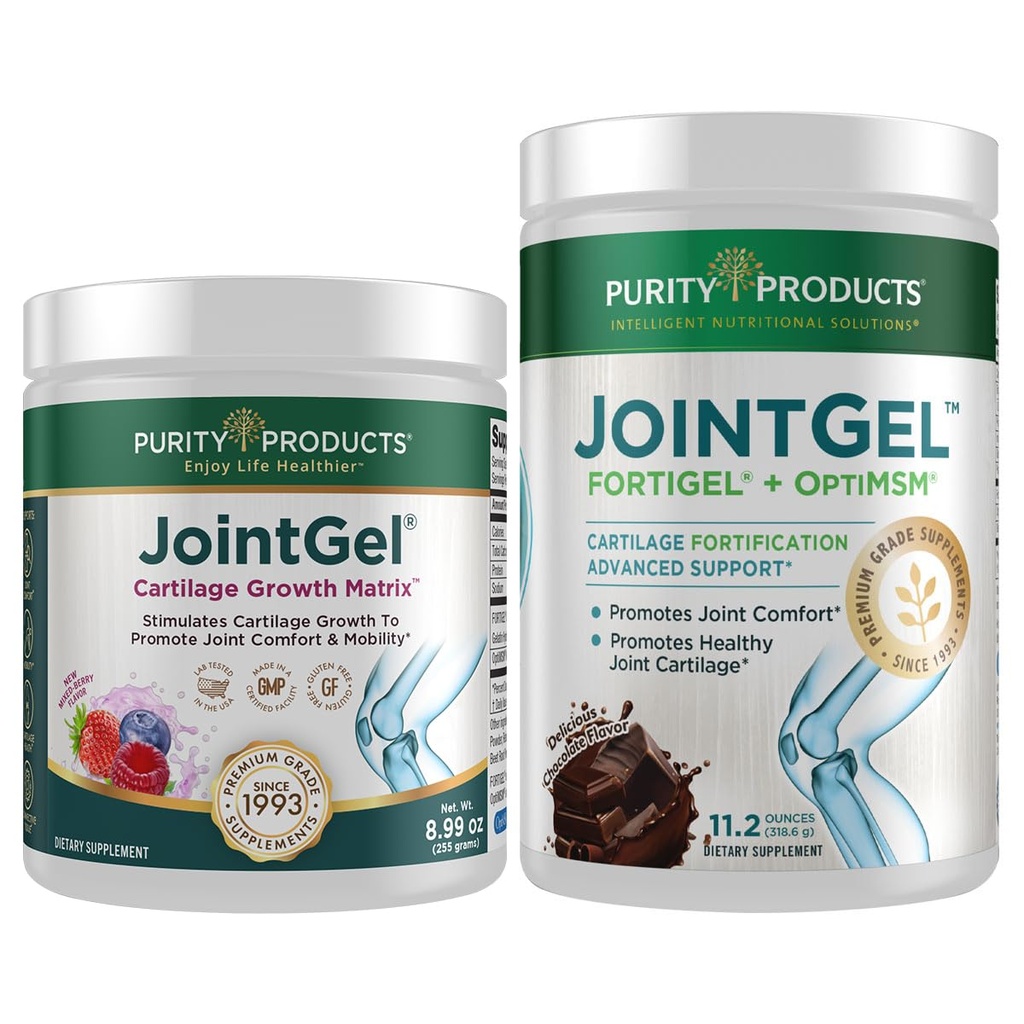 Čisti izdelki Bundle - JointGel (Berry Powder) + JointGel (Super Čokolada v prahu) Bioaktivni kolagen Peptide + MSM - podpira skupno funkcijo in prilagodljivost, medtem ko krepi skupno kartilažo