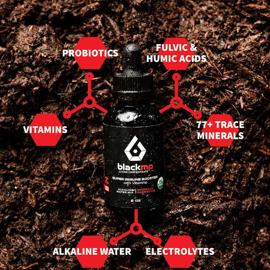 Super Immune Booster kapljice z vitamini- farmacevtske stopnje Fulvic & Humic Acids & USDA Certified Organic Probiotics. Obnavlja zdravje Gut, krepi imunski sistem & Bodily funkcije. - 2oz.