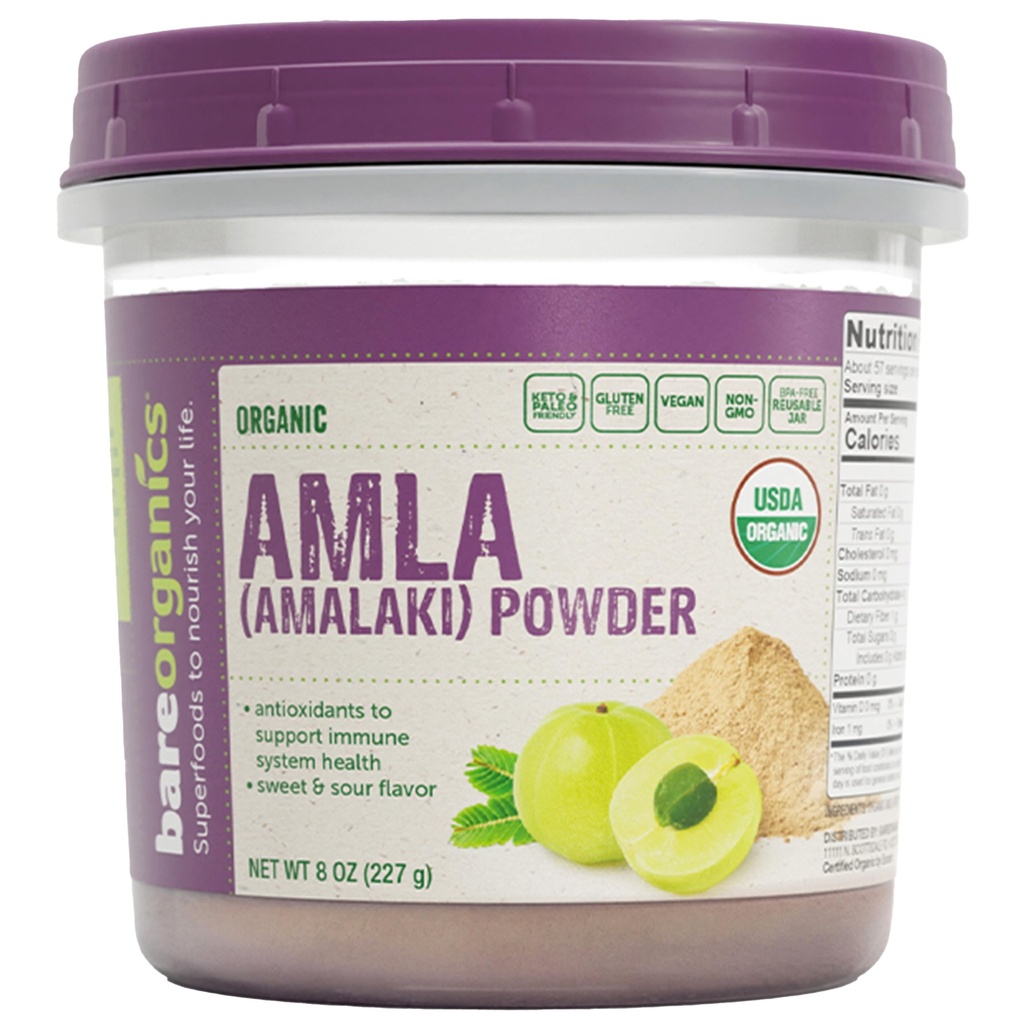 BareOrganics Amla, indijski kosmulje in Superfood Powder, prehranska dopolnila, 8 Oz