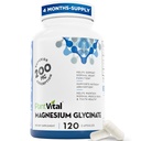 PlantVital Magnesium Glycinate 200mg, Normal Heart Health - 120 Capsules