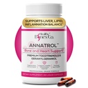 Annatrol Bone & Heart Health Support, Premium Annatto Tocotrienols & Geranilgeraniol (GG) Vitamin E kompleks, Podpira zdravo holesterol, krvni sladkor ravnovesje, proti vnetju in delovanje jeter