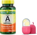 Spomladanska dolina Vitamin A Softgels, 2400 mcg, 250 Count, in darilo Ice Roller za obraz