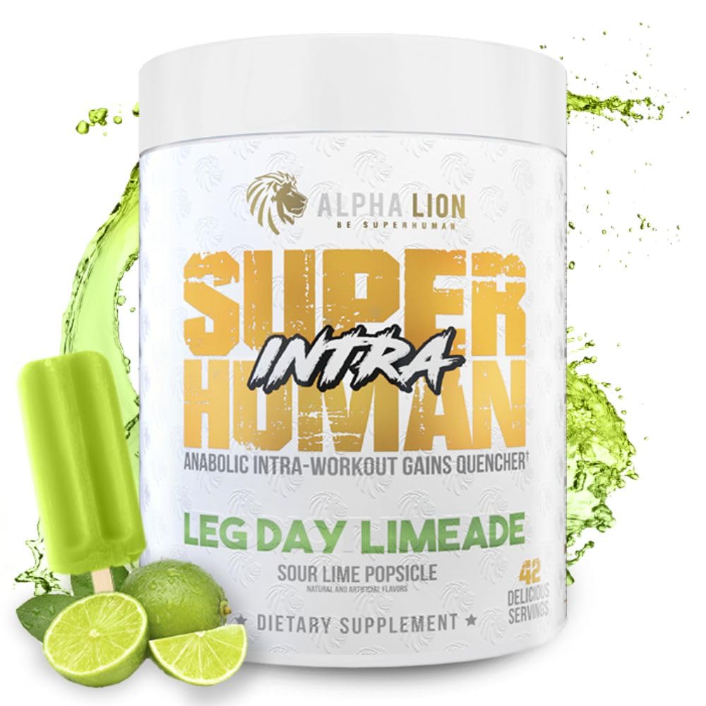 Alpha LION Superhuman Intraworkout Prašek za moške in ženske, Aminokisline pijača, Muscle Recovery dodatek, BCAA prašek, Elektroliti in Hidracija Mix (42 Serving, limete Flavor)