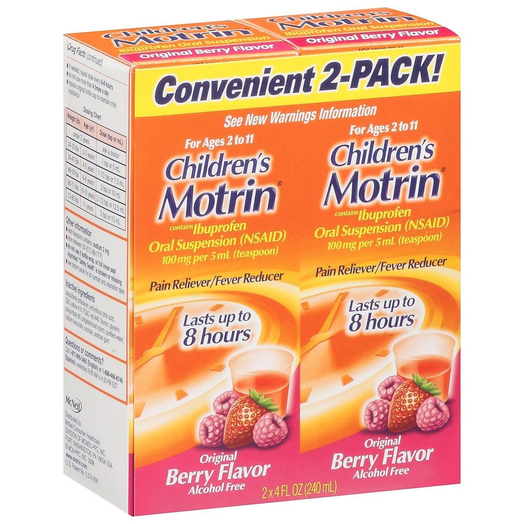Motrin Child Berry Liq velikost 4 Fluid Ounce, pakiranje po 6