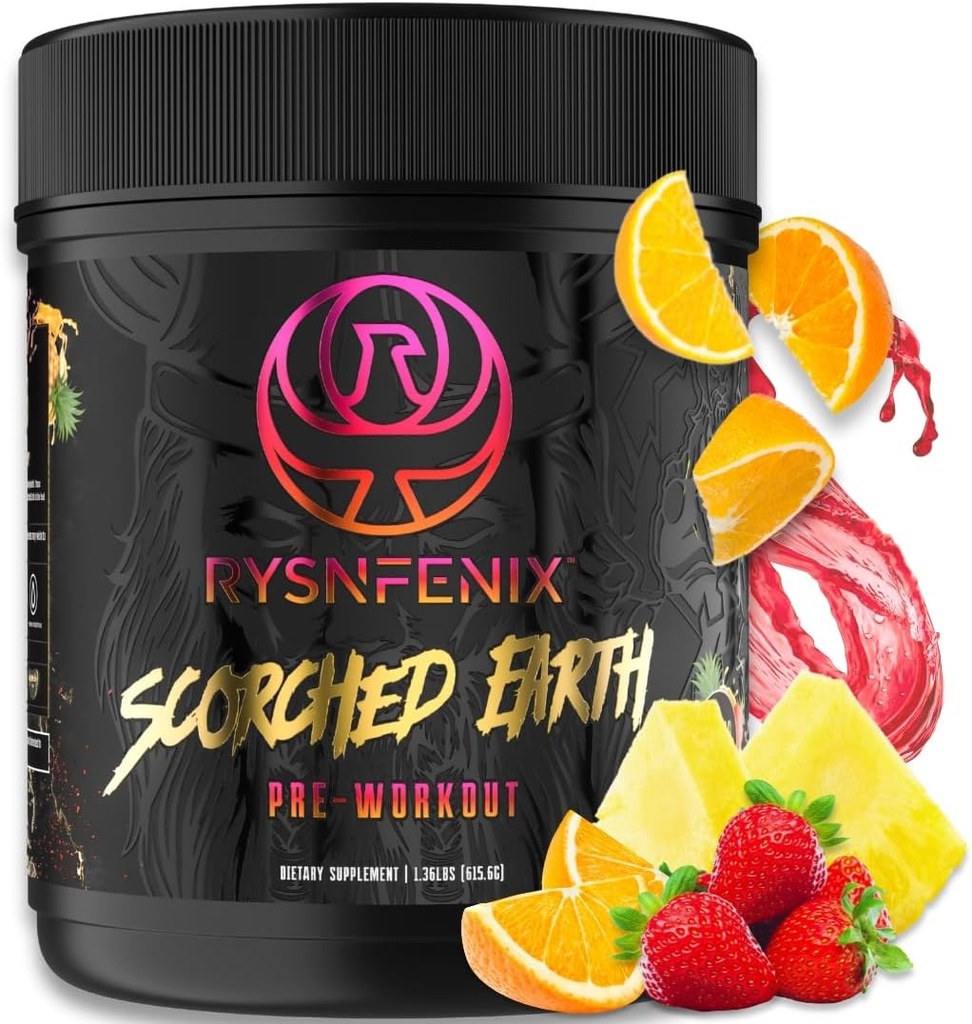 Zažgana zemlja pred treningom Powder - Energija & Fokus z dvojno source Caffeine, Nootropics 