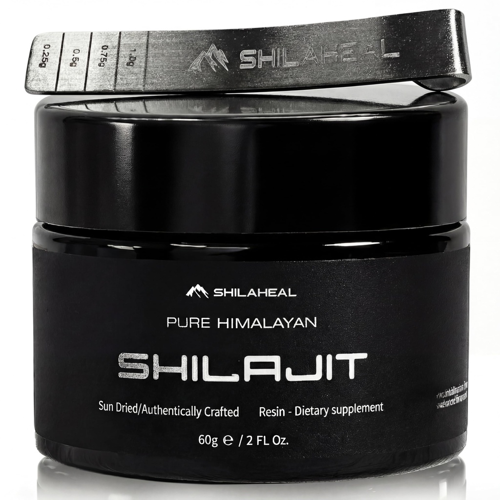 Shilajit avtentičen himalajski shilajit Resin za moške in ženske, visoka Fulvična kislina, energija in stamina, Imunska podpora, 85+ Trace Minerals, Lab Tested Organic Shilajit Resin, 100% naravni, 60 Grams