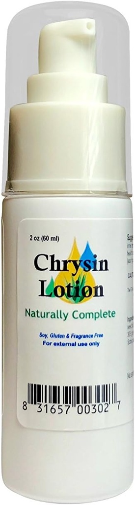 Chrysin - Non-GMO - Neokusno - za moške in ženske 2 oz. Steklenica črpalke