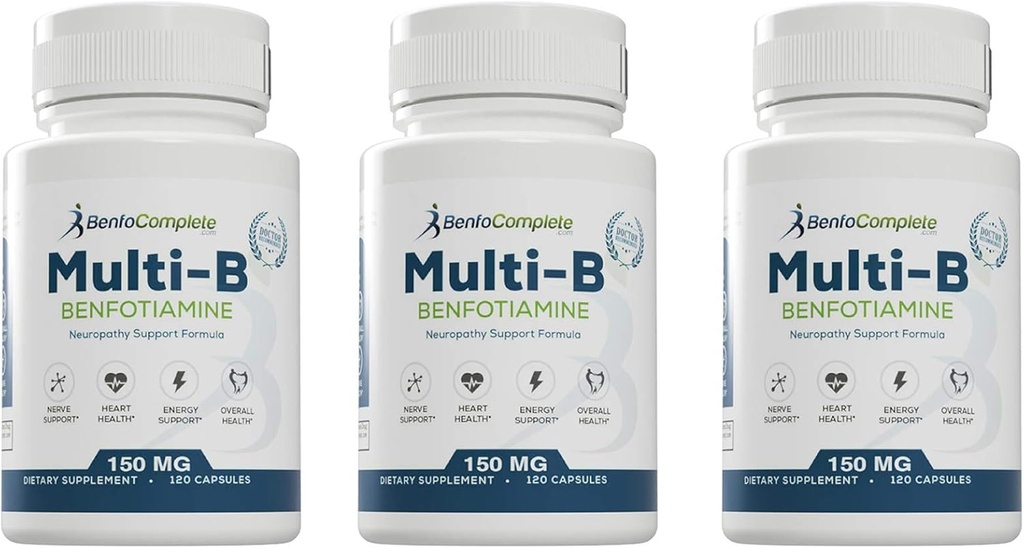 Benfotiamin multi-B Podporna nevropatija Formula 150mg 120 Kapsule želatine na steklenico - pakiranje po 3 steklenice
