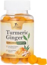 Kurkumin dodatek Gumies - 95% kurkuminoidi s kurkuminoidi in ingverjem, črna paprika za najboljšo absorpcijo, Veganska skupna podpora, Non-GMO, Gluten Free, Okusni Peach Flavor - 60 Gumies