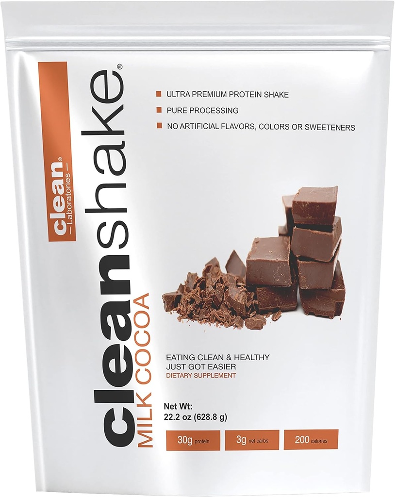 CleanShake Ultra-Premium Protein Shake. Čisti Beljakovinski prašek stresamo z 21 Organskimi sestavinami, 23 Vitamini in minerali ter brez-GMO in rGBH-prostim Grass Fed Whey proteinom. Informiran protein Certified.