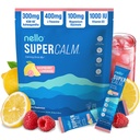Nello Supercalm v prahu Mix, Raspberry Lemonade, L Theanine, Ksm-66 Ashwagandha, Magnezijev Glicinat, Vitamin D 3, Dopolnila za sprostitev & Focus, Brez sladkorja, Non GSO, Na Go, 20 Ct