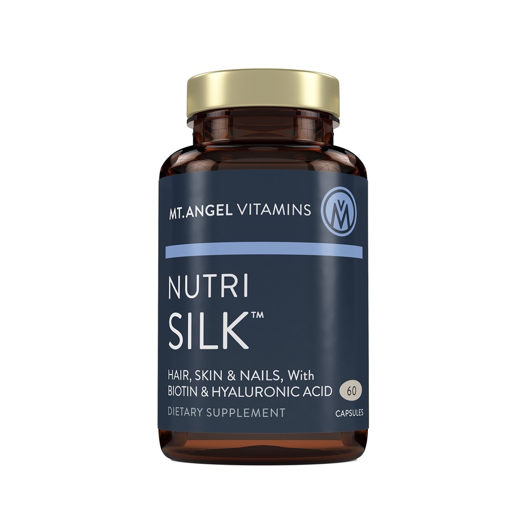 Mt. Angel Vitamini: NutriSilk kapsule. Spodbuja zdrave lase in kožo, boost kolagen, B vitamini, 60 kapsul