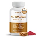 NATTOKINASE 11-v-1 Formula - z Red Yeast Rice Koencim Q-10 Quercetin, Milk Thistle, Resveratrol - Ne-GMO, Gluten-free, Soy-free