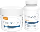 Kenkoderm Psoriaza Vlažilna krema & multivitaminski nega kože, Vlažilna krema s salicilno kislino, 10 oz & multivitaminski z Omega 3 & Vitamin D, Imunska podpora, 120 Kapsule