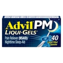 Advil PM Liqui-Gels Pain Reliever in nočno spanje Aid, Pain Medicine z Ibuprofen za lajšanje bolečine in difenhidramin HCL za pomoč v spanju - 40 Tekoči zapolnjene kapsule - Nazaj na kolidž