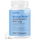 Curist Guaifensin 600 mg razširjene tablete za sproščanje (200 tablet brez barvila) - pričakovana pomoč pri sluzi, Generic Guaifenesin 600 mg, (Bulk Pack)