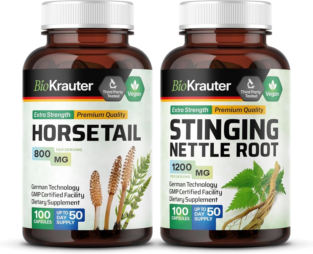 BIO KRAUTER Horsetail 100 kapsul & Stinging Nettle 100 kapsul