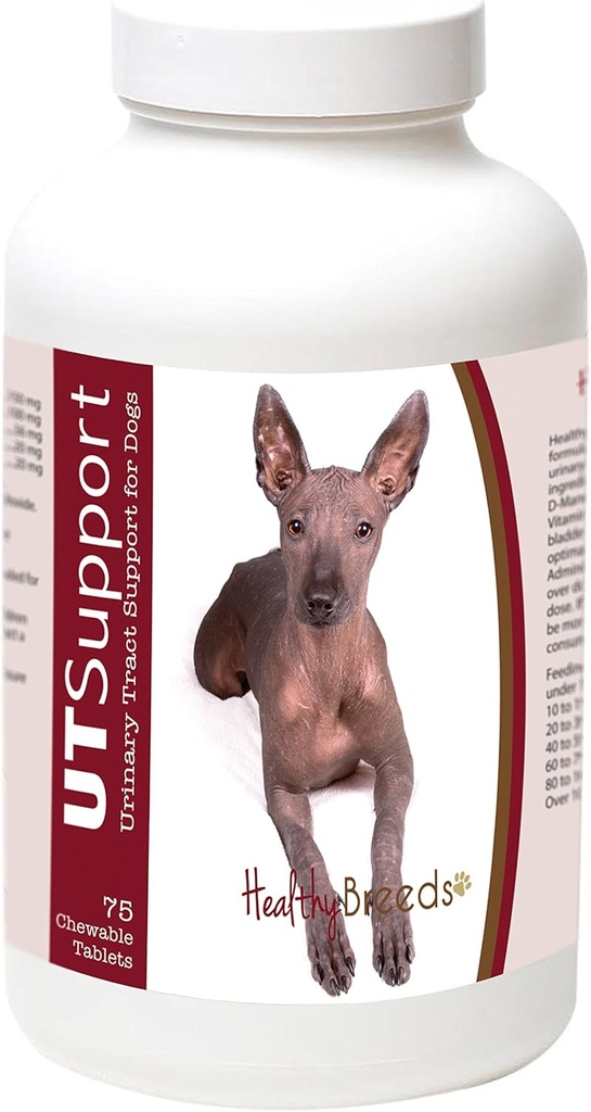 Zdrave pasme Xoloitzcuintli Cranberry Žvečilni kosmiči - UT podpora - Učinkovito v boju škodljive bakterije & preprečevanje okužbe v vašem psu Bladder - 75 Count