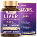28-v-1 Jetrna čistila Detox & Popravila - 1500mg Jetrna zdravstvena podpora z mlekom Thistle, Dandelion Root, Artichoke Extract, in 20+ Zeliščna jetrna dopolnila - Made in USA - 60 kapsul