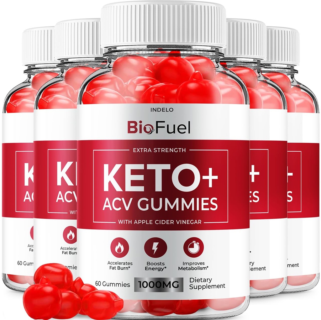 (5 paketov) Biogorivo Keto ACV Gummies - Napredna Formula BioFuel Keto Plus ACV Gummies Apple Cider Kislo Biogorivo ACV Gummies Dietni dodatek Ocene Moški (300 Gummies)