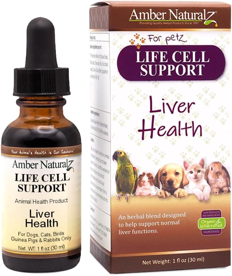 Amber NaturalZ Life Cell Support Zeliščni dodatek za pse, mačke, ptice, zajce in Gvineje Prašiči 