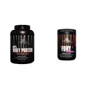 Animal 100% Whey Protein Powder – Whey mešanica za pred- ali po-workout, recovery & Fury Pred-workout Powder dodatek za energijo in fokus 5g BCAA 350mg Kofein dušikov oksid