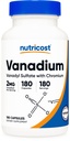 Nutricost Vanadij + Krom 2mg 180 Vegetarijanske kapsule - Gluten Free, Non-GMO - Vanadij dodatek