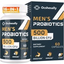 Probiotiki za moške, 500 milijard CFUs & 12 sevov Mens probiotiki, s kurkuma, brusnice, Goji - Probiotiki za digestivno zdravje, Gut, Imuno & napihnjenost, Prostata & urinarni trakt Zdravje, 60 kapsul