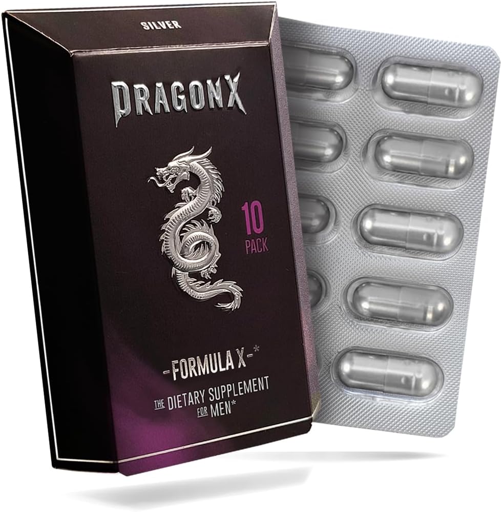 DRAGONX Silver moški dodatek za Stamina, moč, energijo, vzdržljivost in pogon. Hitra igra, dolgotrajna Formula 