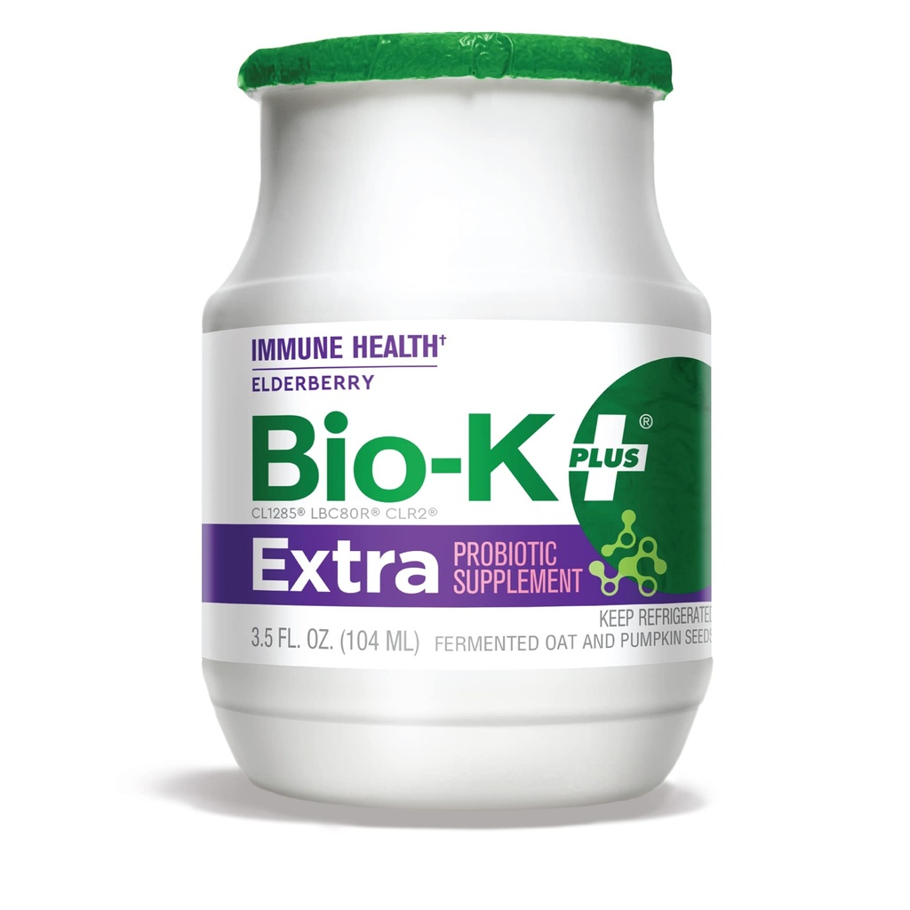 Bio-K Plus Organic Elderberry Imune Extra Probiotic 6Pk, 3,5 Fz