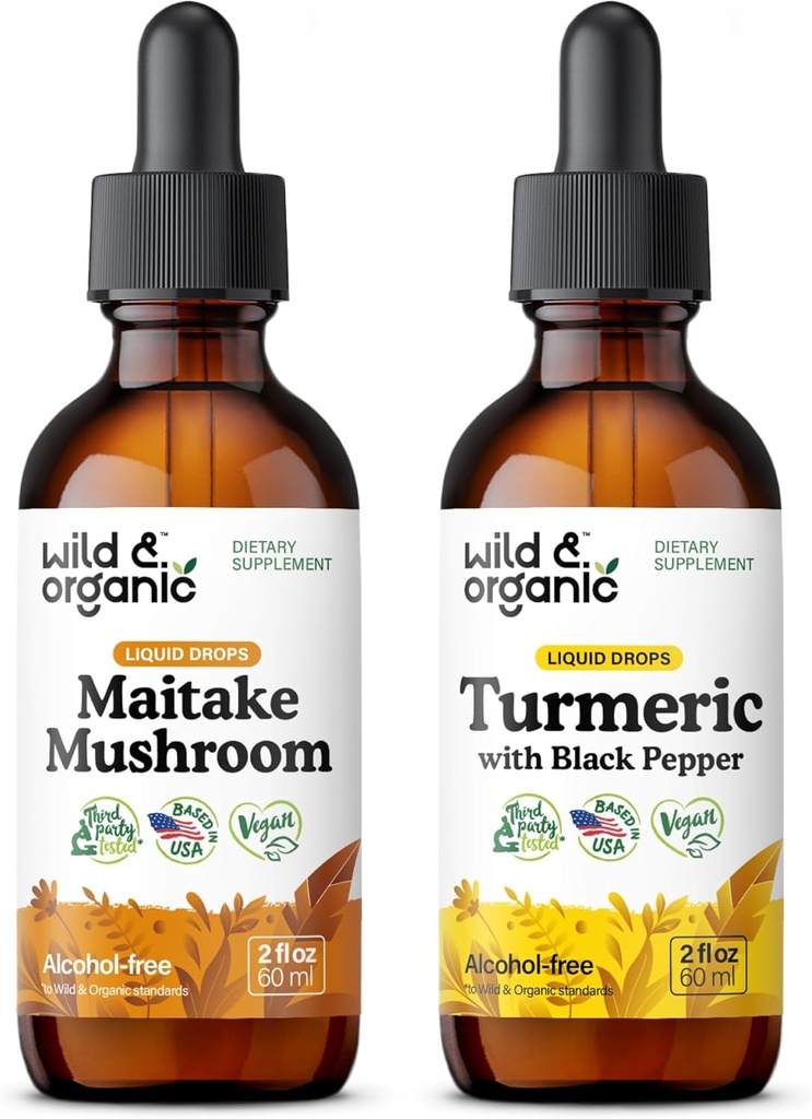 Tinktura gob Maitake 2 fl oz & kurkuma Tinktura 2 fl oz