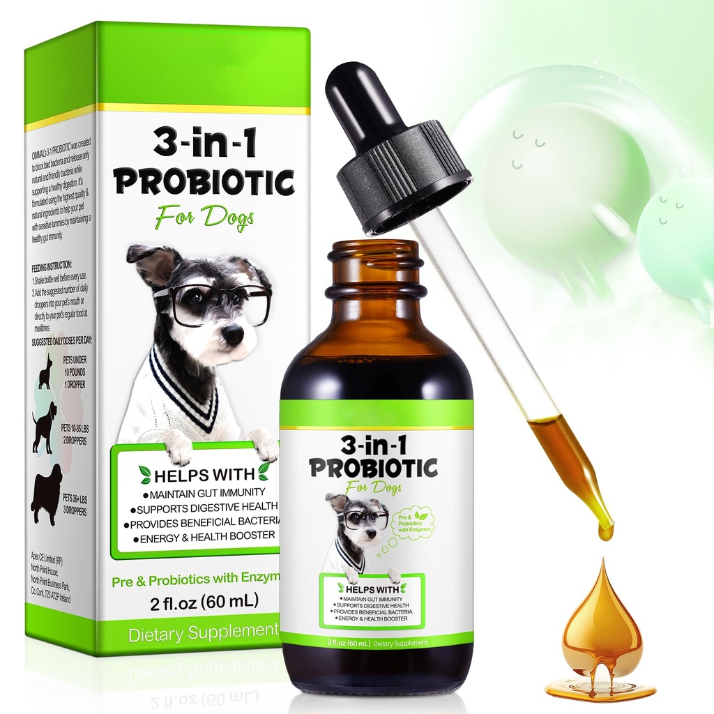 Probiotiki za pse,3-v-1 Probiotiki za pse, dog probiotiki za prebavno podporo, pasji probiotiki, Pet probiotiki za pse, tekoči probiotiki za pse 