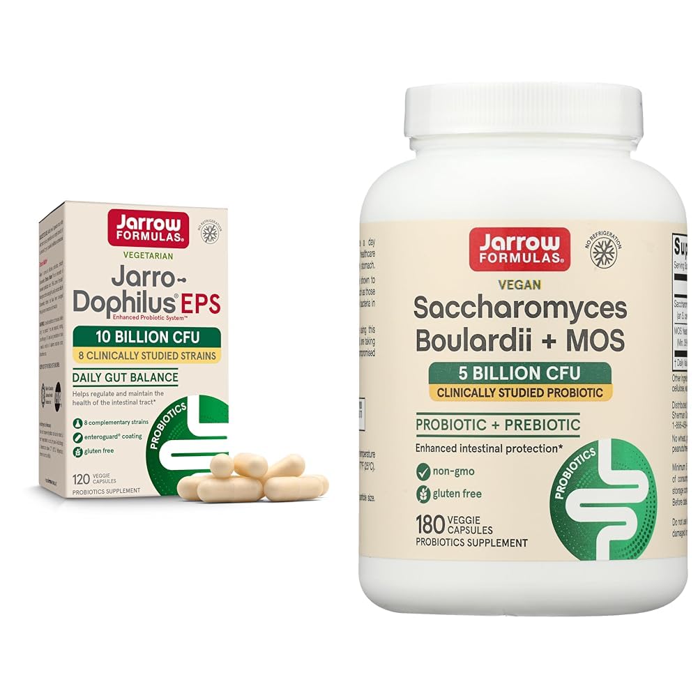 Jarrow Formulas Jarro-Dophilus EPS probiotiki 10 milijard CFU Saccharomyces Boulardii Probiotics + MOS 5 milijard CFU probiotik Kvas