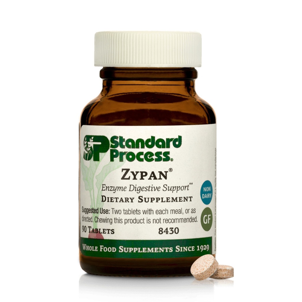 Standardni proces Zypan - Digestive Health Support Supplement - HCI Supplement with Pancreatin, Betain Hydroklorid & Pepsin - Podpora Prebava makrohranil - 90 tablet