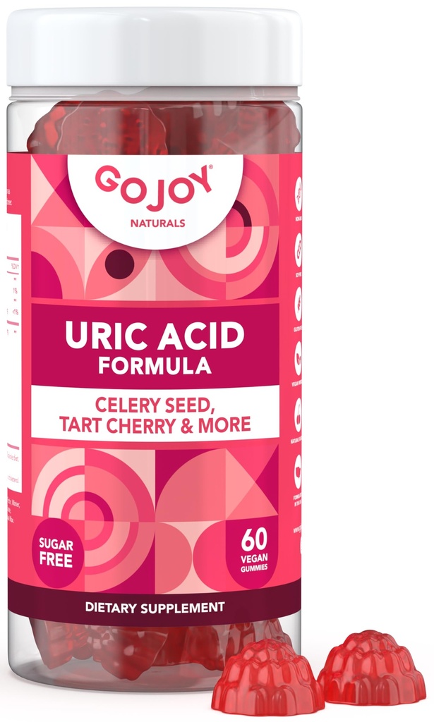 Podporna formula sečne kisline za odrasle - Tart Cherry Gumies z ekstraktom zelenega semena - za moške in ženske sklepe ledvice in več - soja in sladkor brez