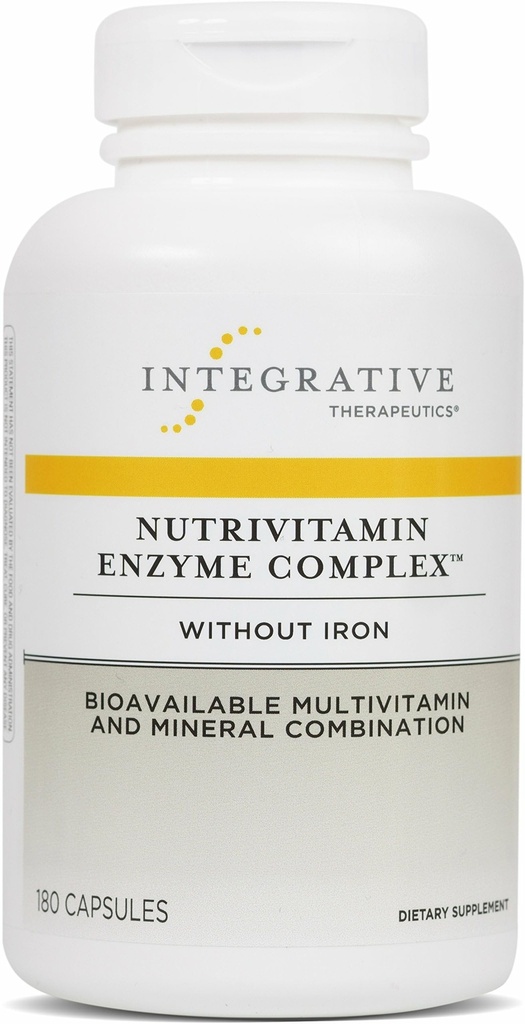 Integrativne terapije NutriVitamin Enzyme Complex - multivitaminski dodatek za antioksidantno podporo* - Prebavne encime z esencialnimi hranili - brez mleka - 180 kapsul (60 serviranja)
