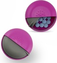 Round Travel Organizer - Prenosne majhne tablete Škatla za torbice - Kompakten, Puh-Proof Medicine Container za tablete, Vitamini, ribje olje, dodatki - BPA-free, Trajno oblikovanje, 2.75" (Pink)