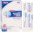 Dukal Butterfly. Paket 100 adhezivnih ran zaprtje bandages. Sterilni pasovi za zaščito ran. Za enkratno uporabo. Individualno zavita. Enostavno za uporabo.