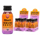 Ethanov imunski pospešek, Elderberry Flavor. Počuti se bolje. Podpora imunitete, izdelano iz pravega sadja, vitamina C, vitamina D, Reishi, cink, brez dodanega sladkorja (12 Paket 2oz Shots)