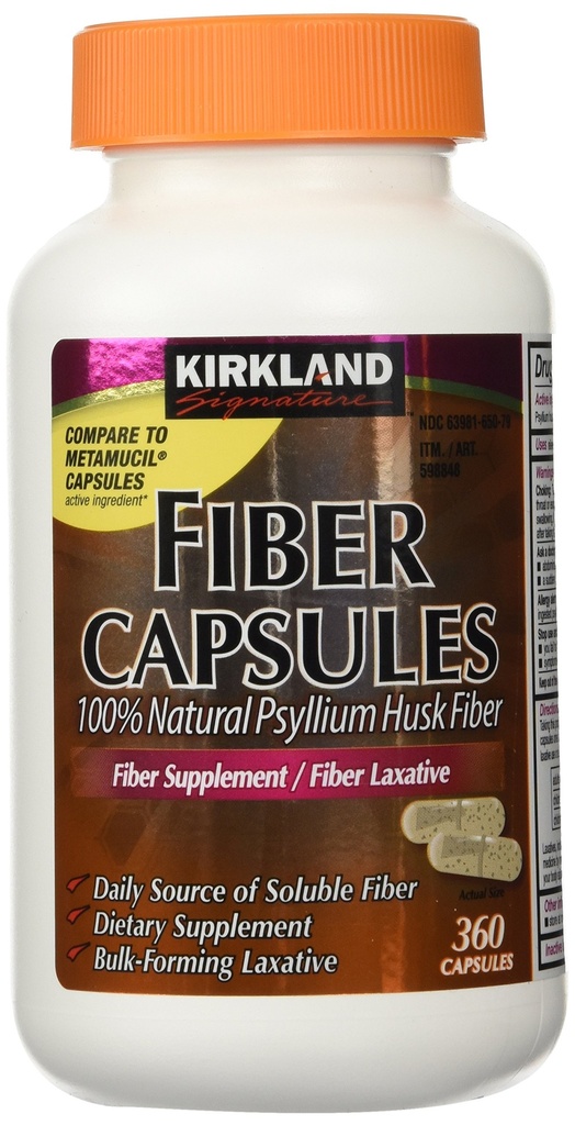 Kirkland signature Kirkland Fiber kapsule, 2 pakiranji (360 kapsul po eno)