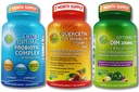 Veganski hormon, Imuno & Gut Health Support Bundele – Quercetin 500mg z bromelainom, cinkom in vitaminom C + DIM 200mg z BioPerine® + 3- v-1 probiotik 50 milijard CFU z digestivnimi encimi in prebiotiki
